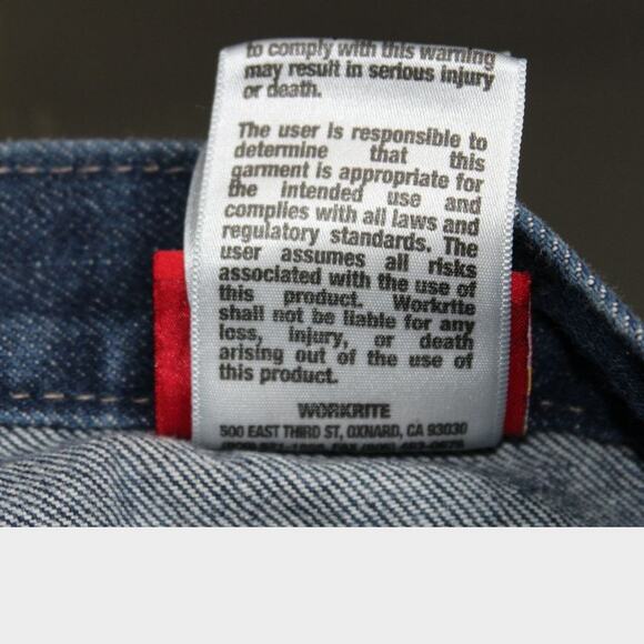 Dickies Jeans Sz 36x30 Work Flame Retardant Reflective Strip on Leg Safety Pants - Picture 9 of 9